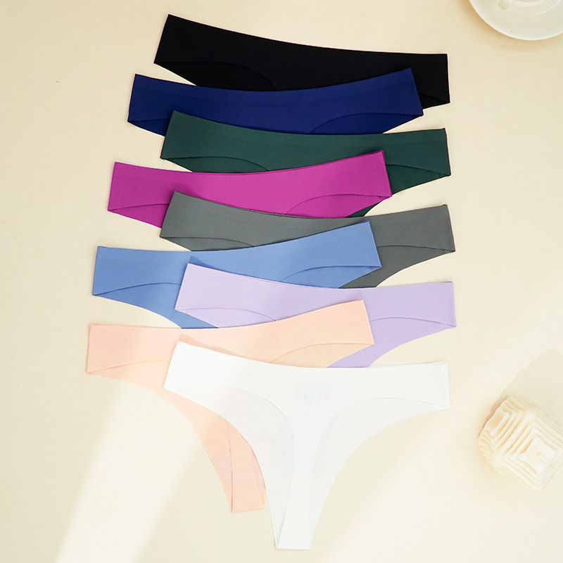 Una pieza sexy damas invisibles pantalones deportivos transpirables de cintura baja sin marcas pantalones interiores grandes al por mayor transfronterizos