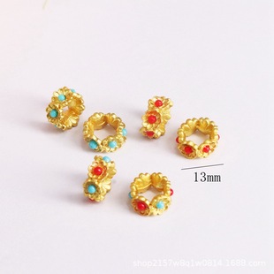 Ancient gold inlaid with shell beads and zircon wreaths beads and DIY beaded bracelets and bracelets and ropes and beads and bracelets finishing hanging rings