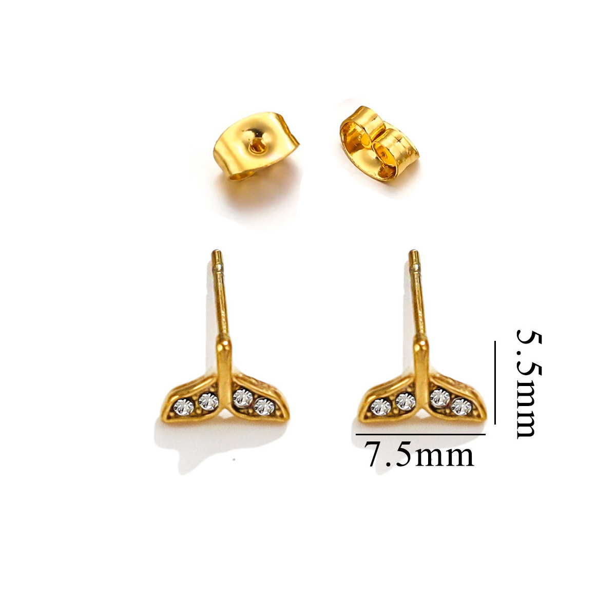 Acero inoxidable Moda europea y americana Personalidad Pendientes retro desgastados Luna Estrella Amor Rayo Pendientes de diamantes Acero de titanio