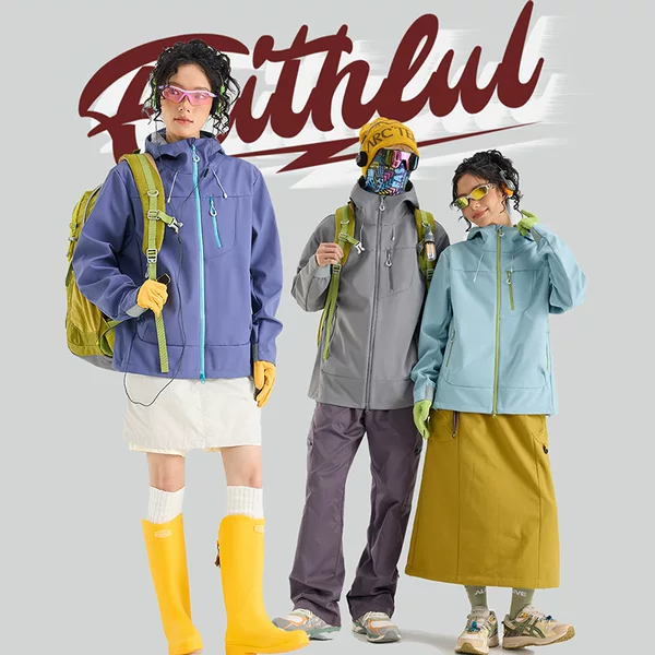Spring and Autumn New Style Jackets for Men and Women, Versatile Hooded Three-Proof Casual Softshell Jackets for Outdoor Sports and Mountaineering