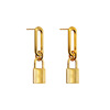 Lock, advanced universal classic earrings, high-quality style, internet celebrity, light luxury style