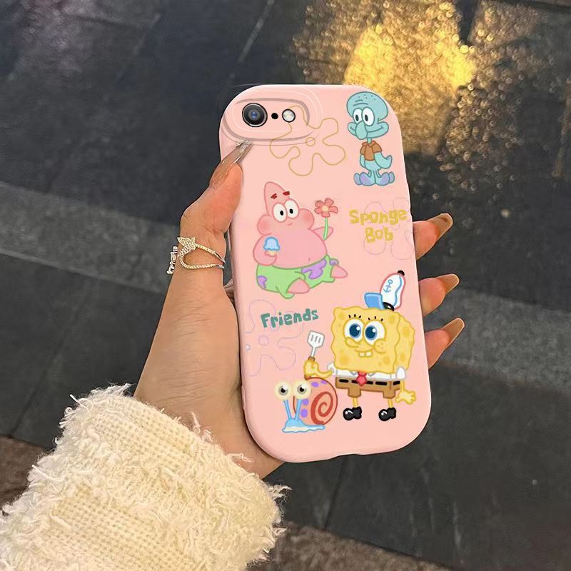 Apple 6Plus Mobile Phone Case 6 Silicone Spongebob Premium Iphone6S Protective Case 6S Soft Shell Universal Model