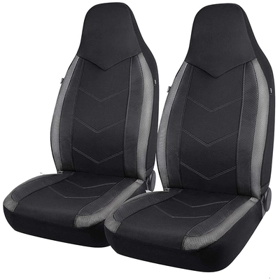 Car Seat Cover 2 Front Seat High Back Hooded Four Seasons Neutral Sandwich Fabric Cross-Border Hot Sale (Universal seat cover) - gray-4-piece-set-2-front-seats