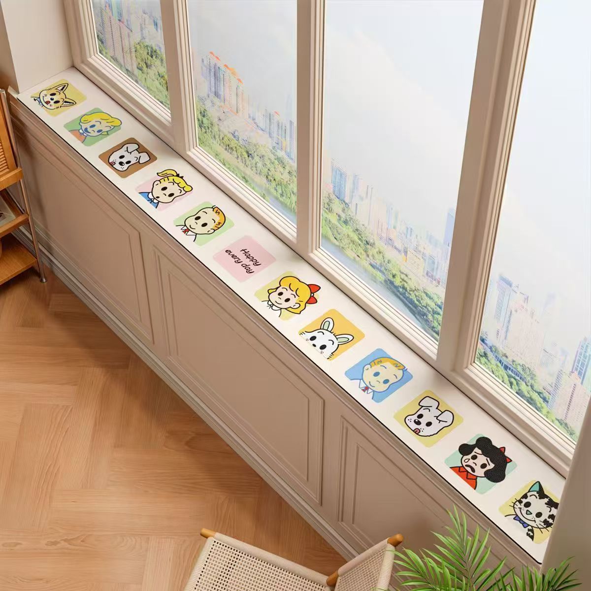 Simple Window Sill Mat, Ultra-Narrow Bay Window Mat, Waterproof and Sun-Proof Window Sill Board Protection Mat, Window Edge Workbench Mat