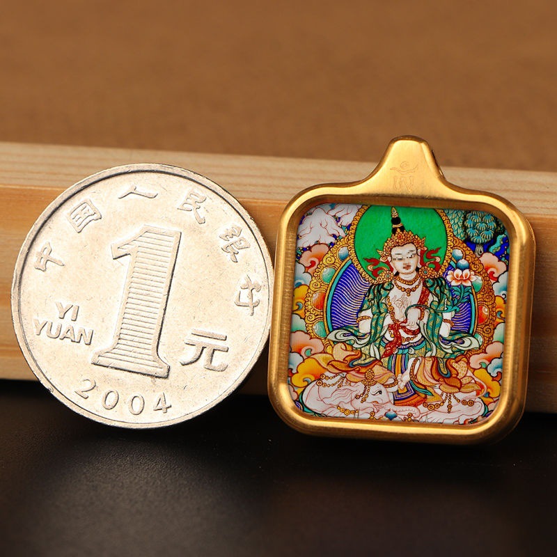 Kaifeng mini colgante Tangka Huang Zakilam tibetano joyería collar de marca budista ventas calientes