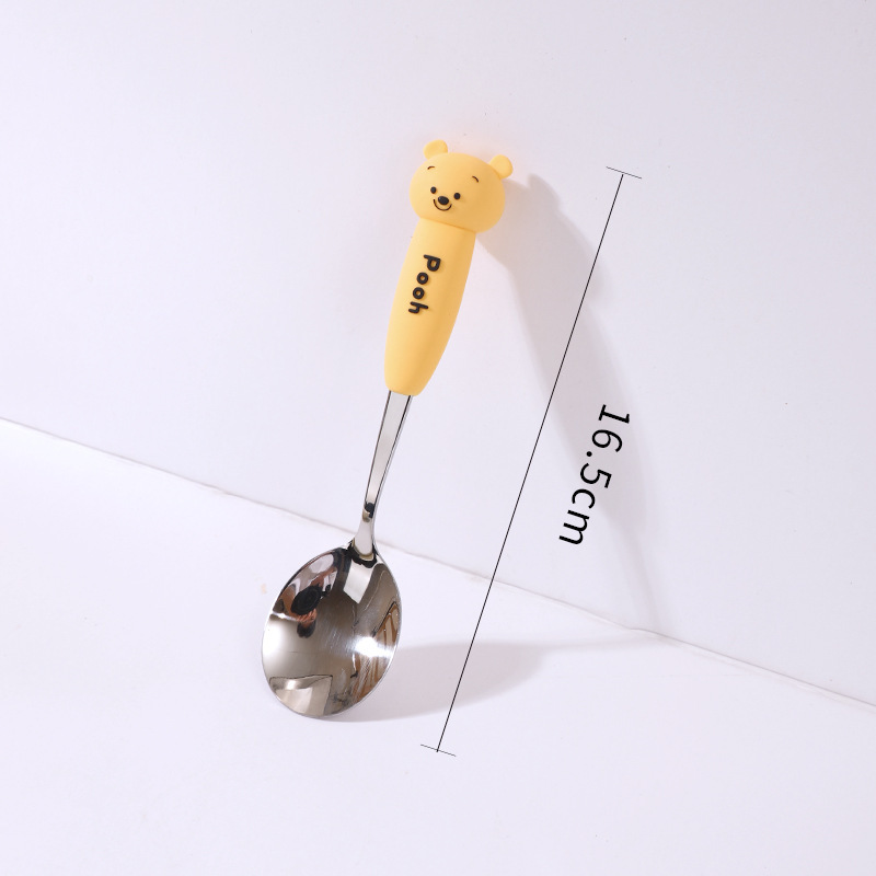 Disney cucharas de acero inoxidable cucharas portátiles cucharas de dibujos animados cucharas para niños cucharas de sopa caseras