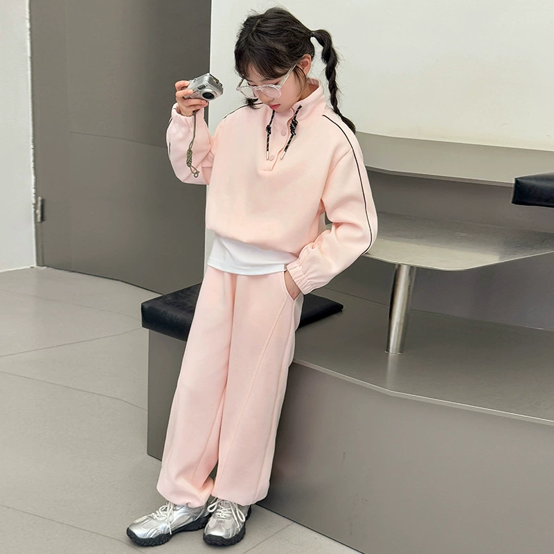 Spring children's set for leisure, for teenagers, drawstring