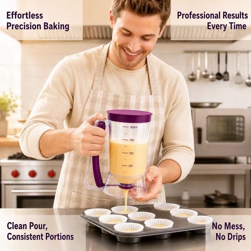 Dough Dispenser, Cross-Border Handheld Pancake and Rice Paste Portioner, Small Dumpling Funnel, Batter Funnel, Measuring Cup Dough Dispenser, Cross-Border Handheld Pancake and Rice Paste Portioner, Small Dumpling Funnel, Batter Funnel, Measuring Cup