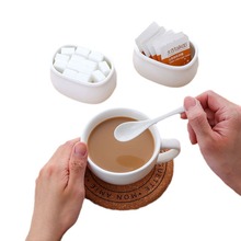 陶瓷咖啡奶盅炼奶勺有无柄大小号奶勺酱汁勺子 糖缸奶壶牛排汁斗