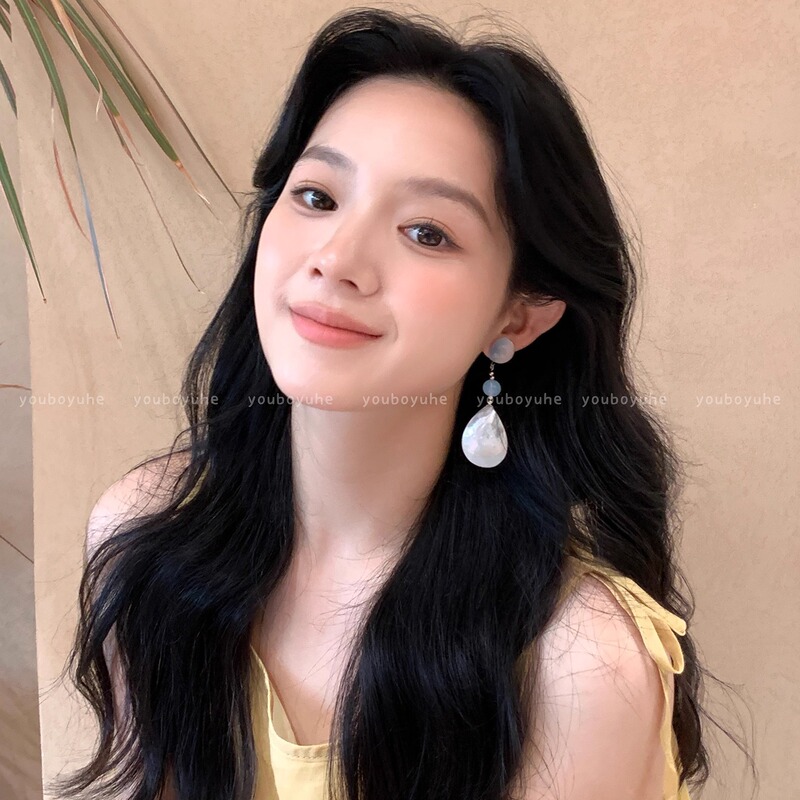 海边拾贝~夏日天然贝壳流苏耳环女适合旅游度假的高级感耳钉耳坠|undefined