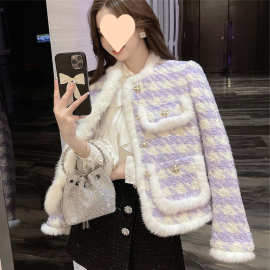 小香风加厚外套女设计感小众感夹棉新款棉衣小个子冬季