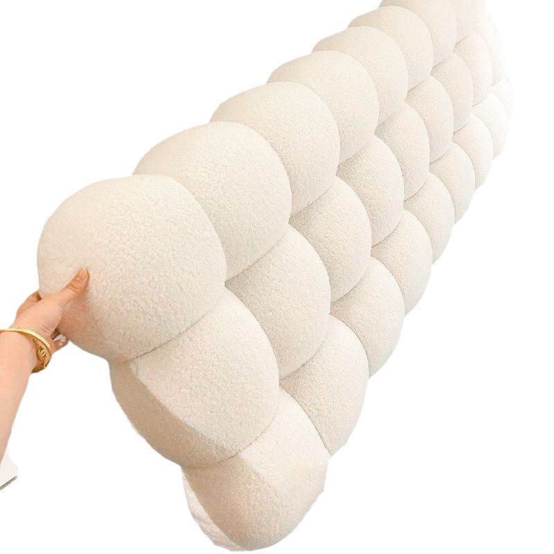 Cream bedside cojín de cama de arroz cojín de cama suave cojín de cabecera general grueso cubierta de cabecera protector de cintura antichoque