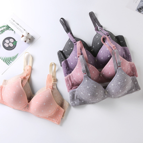 Specially designed for foreign trade cross-border e-commerce traditional thin mold cups for middle-aged and elderly women without rims printed bras