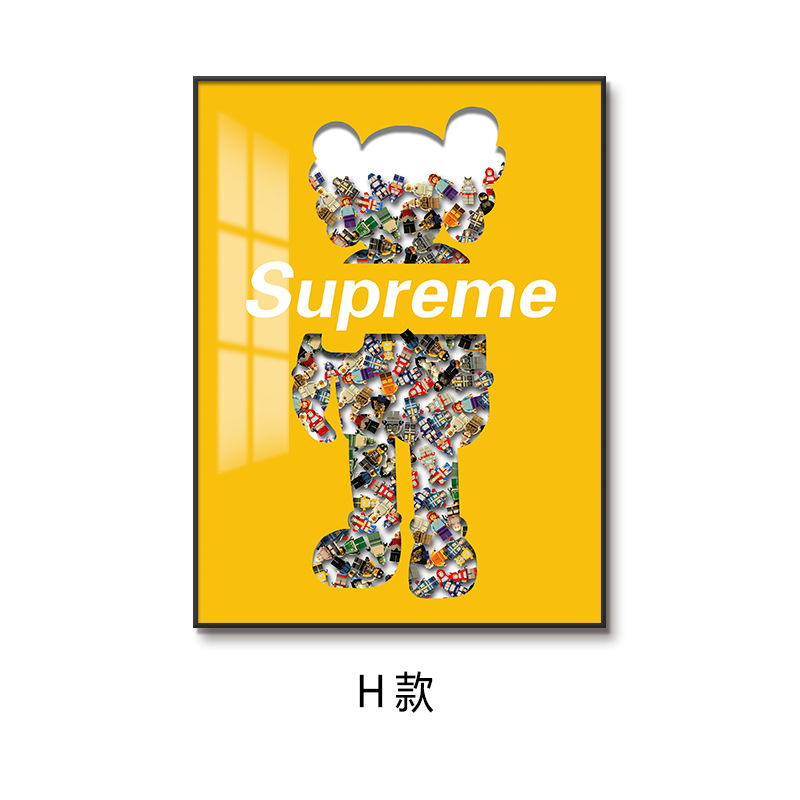 Bloques de construcción de Lego, pintura decorativa para personas, pasillo de entrada, sala de estar, sofá, pintura colgante, dormitorio infantil tridimensional 3D, pintura de cabecera