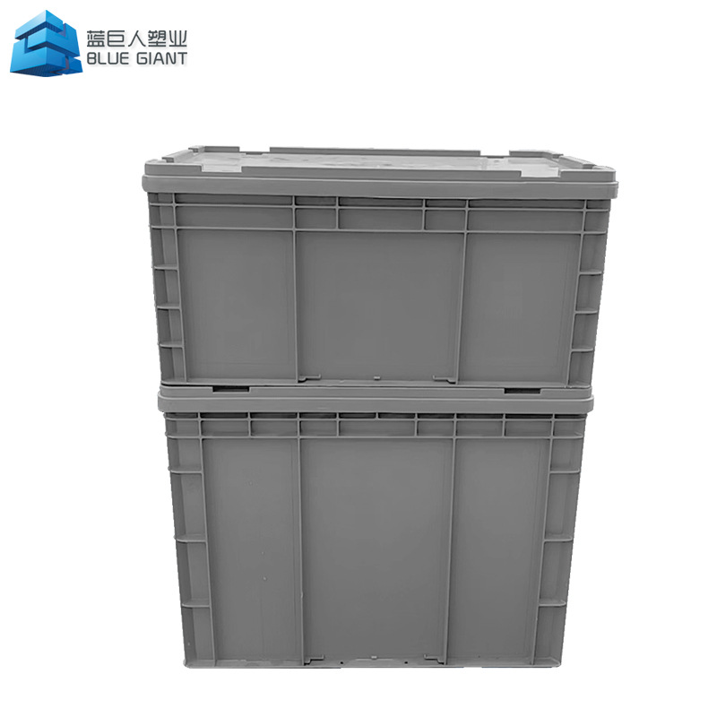 倍坚特 EU箱加厚塑料物流箱周转箱收纳整理储物箱灰色带闷盖