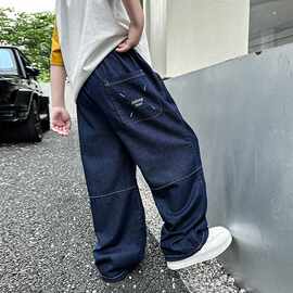男童天丝牛仔裤夏季长裤2025新款儿童薄款夏装防蚊裤帅气时髦裤子