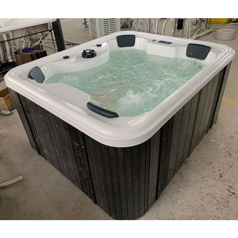spa al aire libre acrílico independiente piscina de surf calentada a temperatura constante 4 personas inteligente Jacuzzi al aire libre