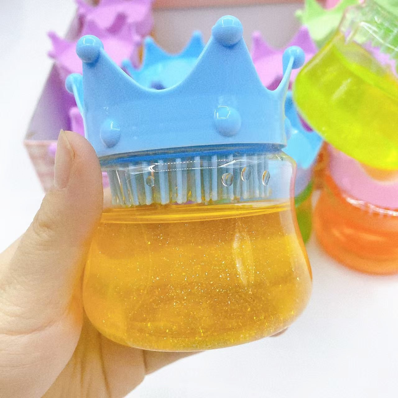 Juguetes infantiles corona goma espumante barro de color barro de cristal con barro de cristal brillante slime barro de color 2 yuanes lotes de departamentos