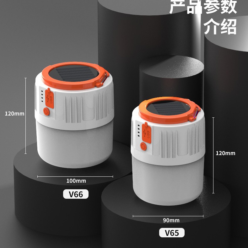 Luz que acampa solar LED luz de emergencia al aire libre móvil USB recargable puesto mercado nocturno control remoto luz que acampa