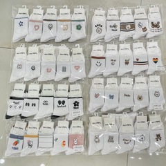 Autumn/Winter New Arrival Unisex Crew Socks with Cute Cartoon Floral Edge White Socks Student Campus Style Sports Cotton Socks for Children