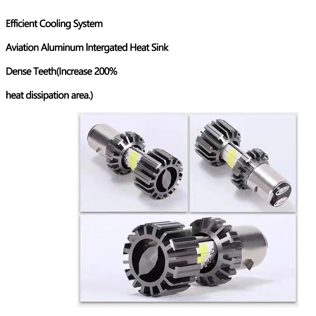 Motorcycle Eight-Sided Led Single-Claw H4 Three-Sided Cob Light Headlight Modification Front Headlight