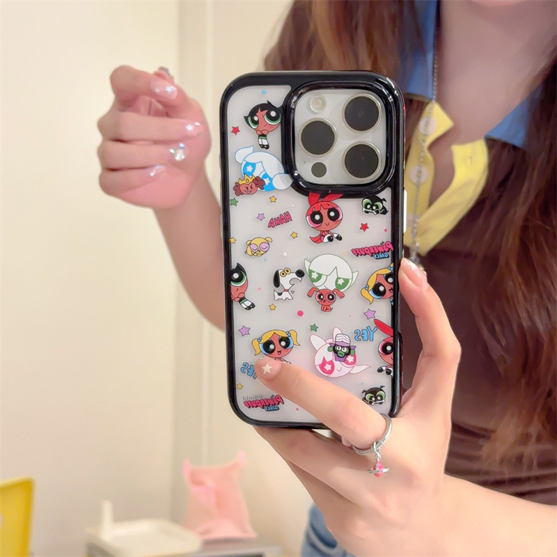 卡通动漫黑皮飞天小女警适用iPhone17苹果16ProMax/15/14手机壳女|undefined