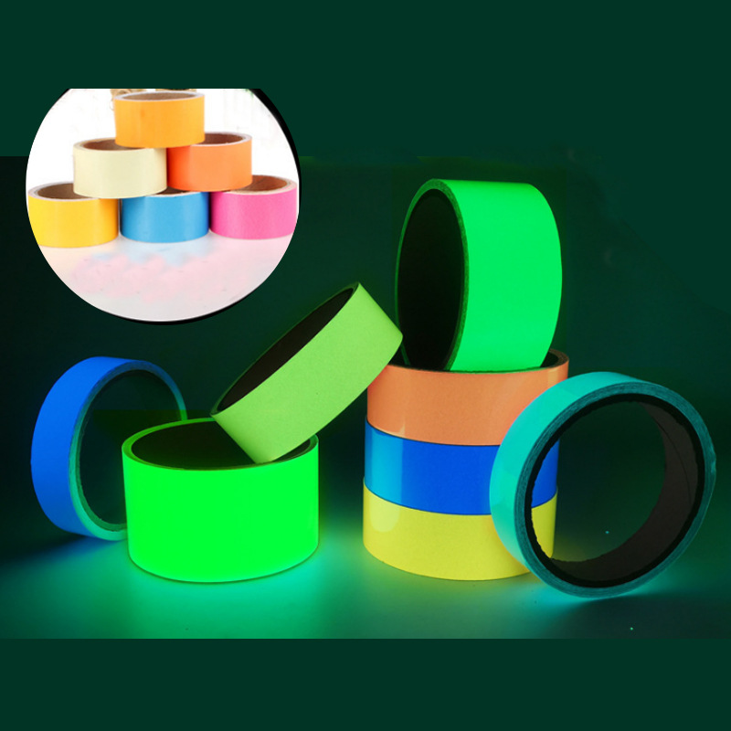 厂家直销蓄光夜光PET警示胶带 舞台楼梯防滑发光胶布 装饰荧光条