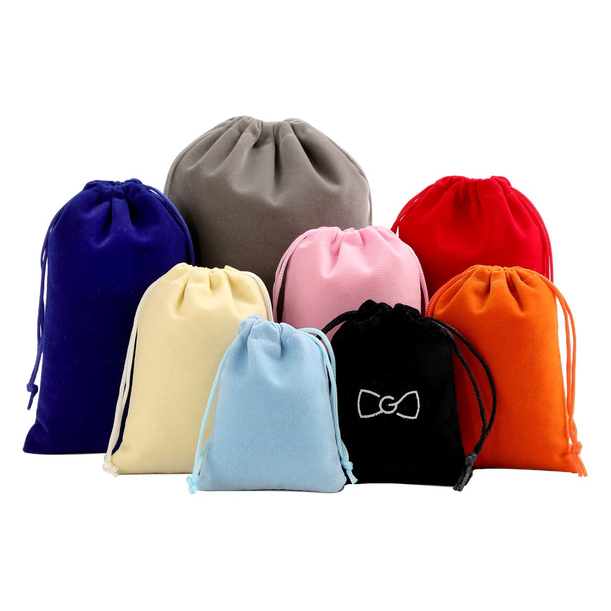 Bolsillo con cordón de franela, bolso de franela de joyería con cordón, bolso de tela de joyería de terciopelo, bolso de franela Lisi, bolso de almacenamiento de franela