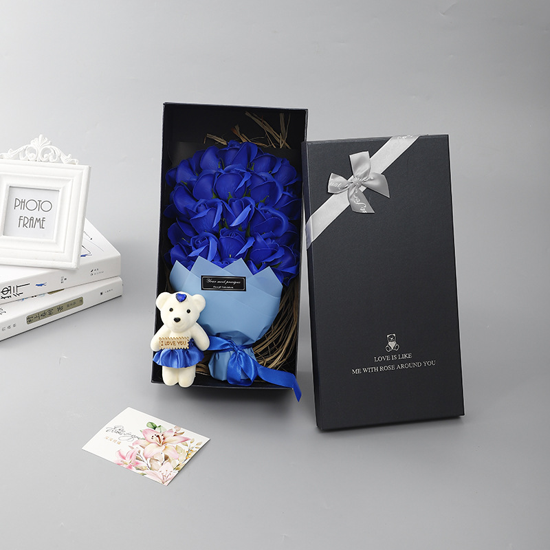 3D Festival diosa Festival creativo 23 Rosa jabón ramo caja de regalo para novia esposa regalo de cumpleaños