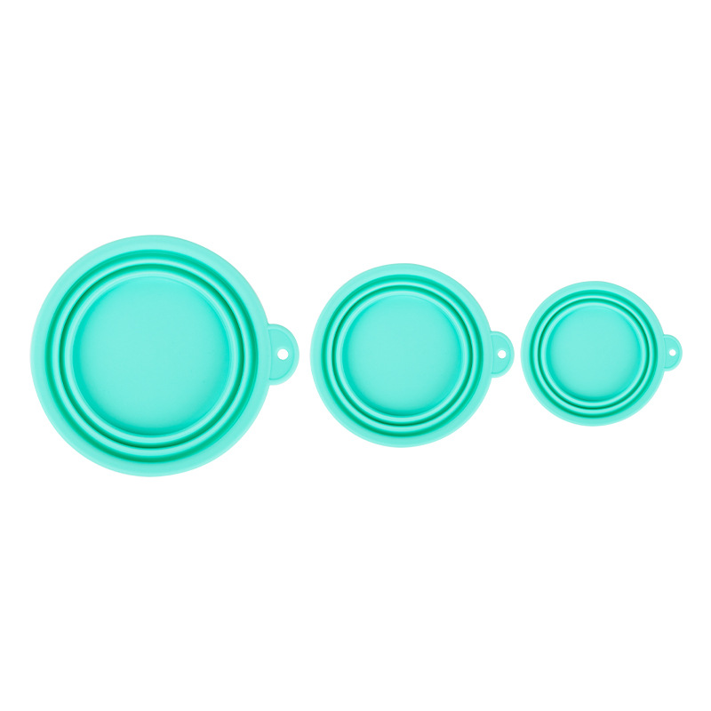 定制纯硅胶宠物食具 硅胶宠物碗 狗狗折叠碗 便携硅胶宠物碗