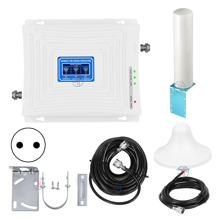 Transfronterizo de tres bandas GSM / DCD / 3G receptor de señal de mejora de la estación base de señal amplificador repetidor mayorista versión internacional