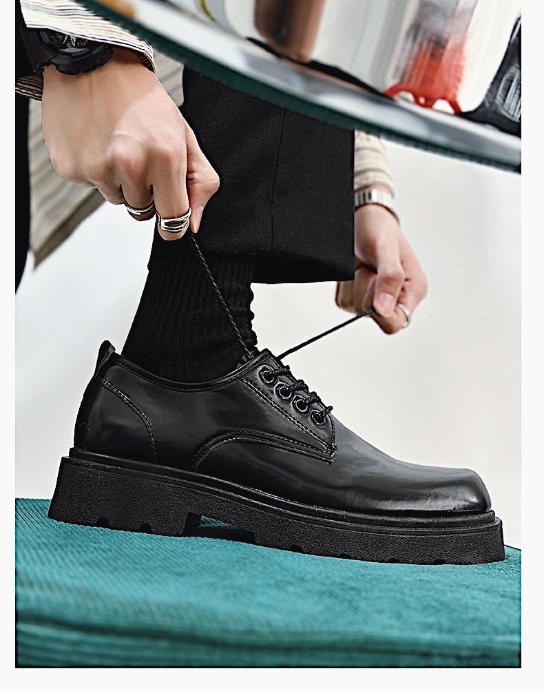 Damenschuhe Derby-Schuhe mit quadratischer Spitze Lederschuhe Herrenschuhe Frühjahr neue niedrige kleine Lederschuhe Jugend Freizeitschuhe Schuhe Lederschuhe mit großen Zehen_voghion.com