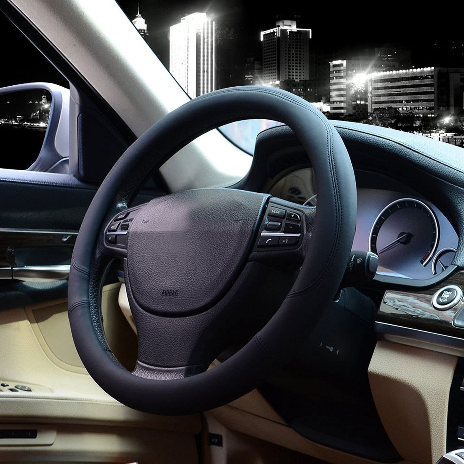 Steering Wheel Cover Car Handlebar Cover Microfiber Leather Handlebar Cover Car Universal Steering Wheel Cover Classy Business Handlebar Cover