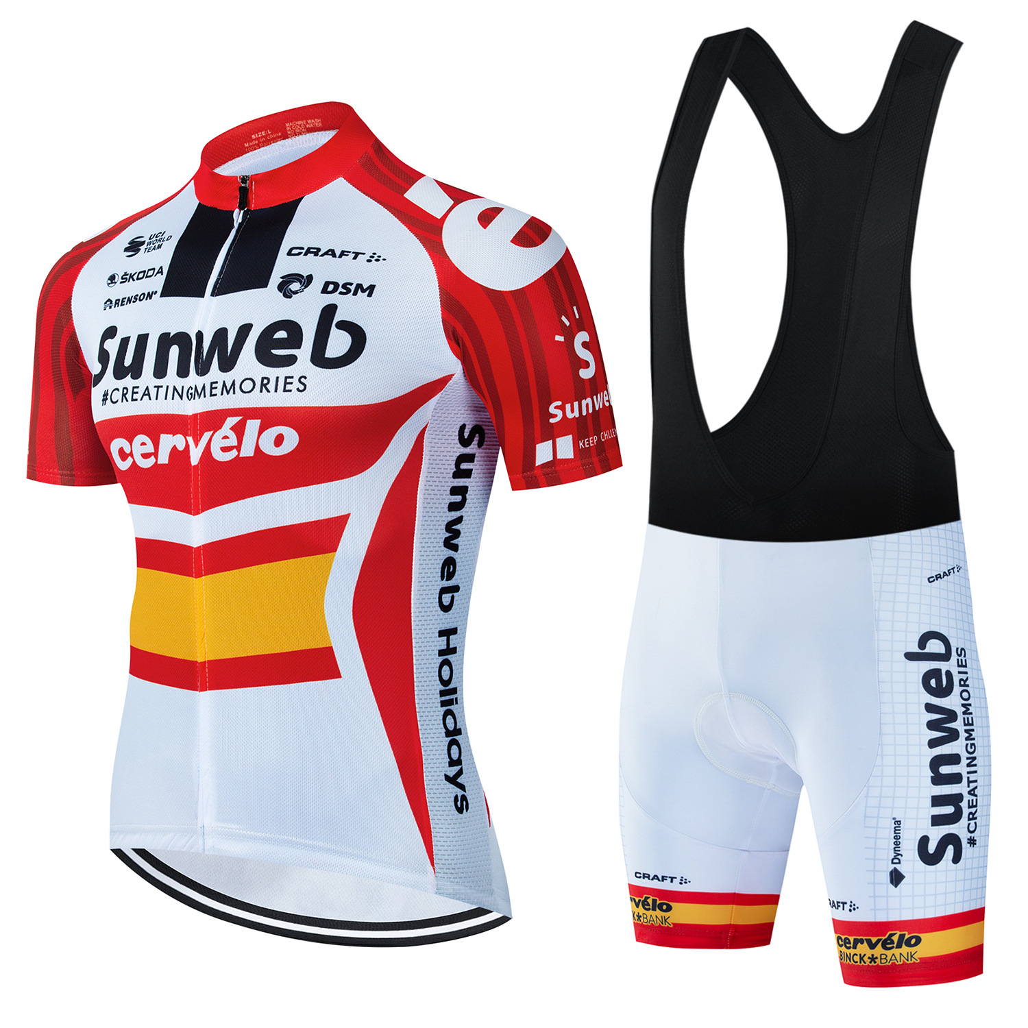 Sunweb Cross-border Cycling Suit Short-sleeved suit Men's Summer Team Mountain Bike Short-suit Bicycle Suit
