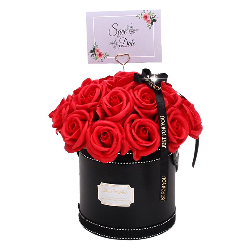 Jabón hecho a mano Rosa romántica regalo creativo al por mayor 520 Día de San Valentín regalo sorpresa para la esposa y la novia