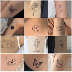 Juice herbal tattoo stickers for women semi-permanent waterproof small fresh and cute tattoo small pictures anti-real transfer cartoon stickers