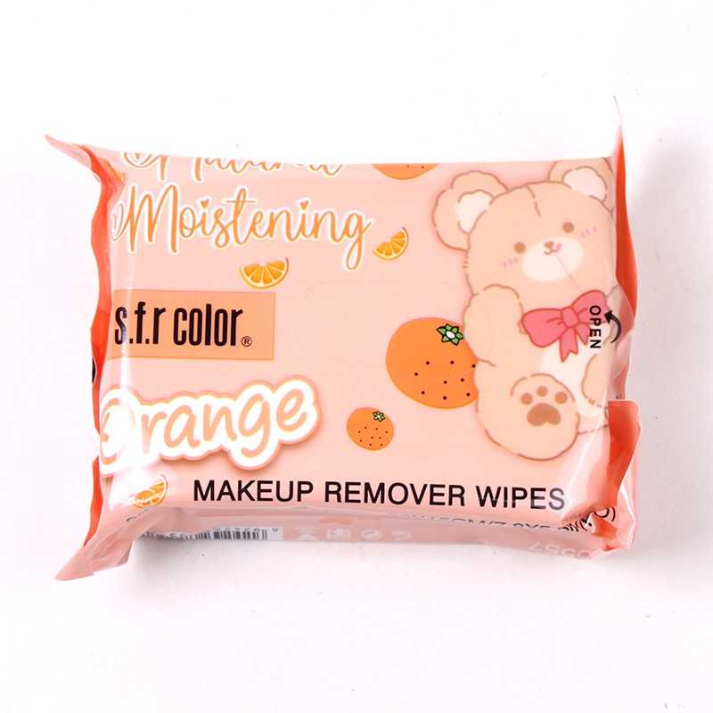 25 unids mandarina maquillaje removedor toallitas desechables facial Suave limpieza desechable maquillaje removedor toalla al aire libre limpieza facial lavado toalla