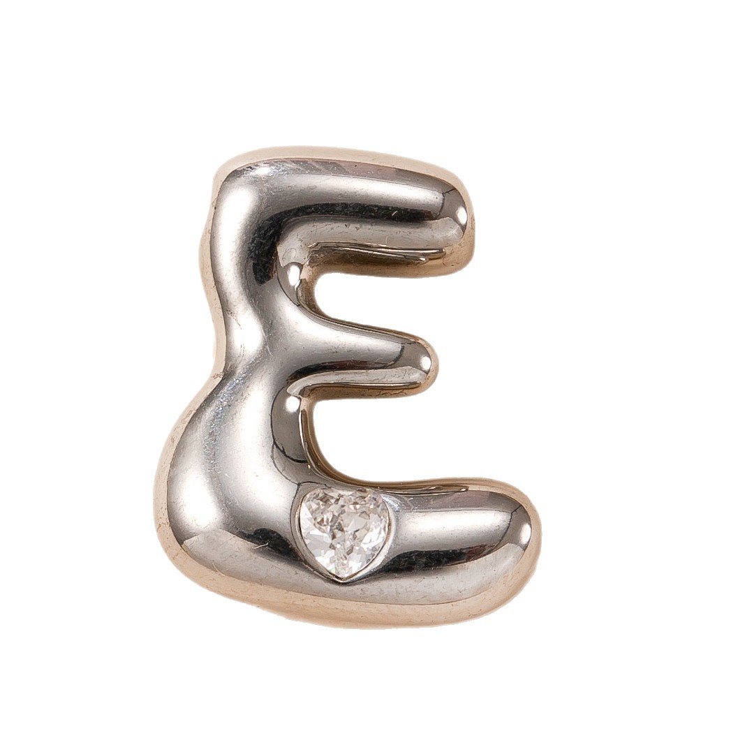 Colgante único transfronterizo de joyería de acero inoxidable fundición con incrustaciones de diamantes de color 26 letras accesorios de collar moda simple pulsera briy