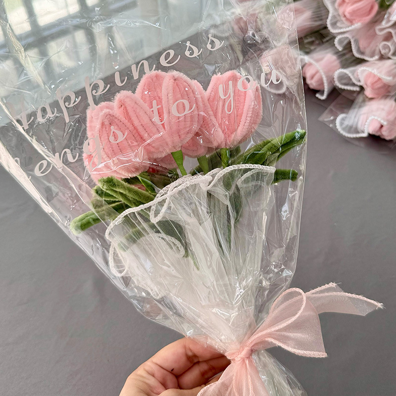ツイストチューリップの花束手作りDIY材料包ヒマワリ教師の日にクラスメートに七夕祭りのプレゼントを贈る|undefined