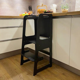 Creative Wooden Children's Hand-washing Ladder Double-layer Standing Foot-stepping Ladder Montessori Learning Baby Tower Baby Washing Table