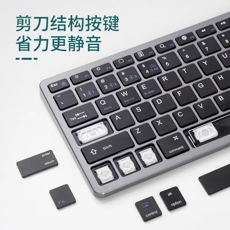 デュアルモードbluetoothワイヤレスキーボードマウスセットノートパソコンオフィス専用タブレットコンピュータ静音充電可能モデル|undefined