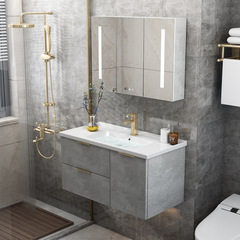 輕奢衛浴櫃衛生間洗漱台洗手台洗臉面盆櫃組合現代簡約北歐浴室櫃