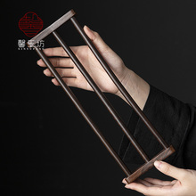 黑檀木茶杯架茶盘茶杯沥水架实木晾杯架茶桌茶具收纳置物架