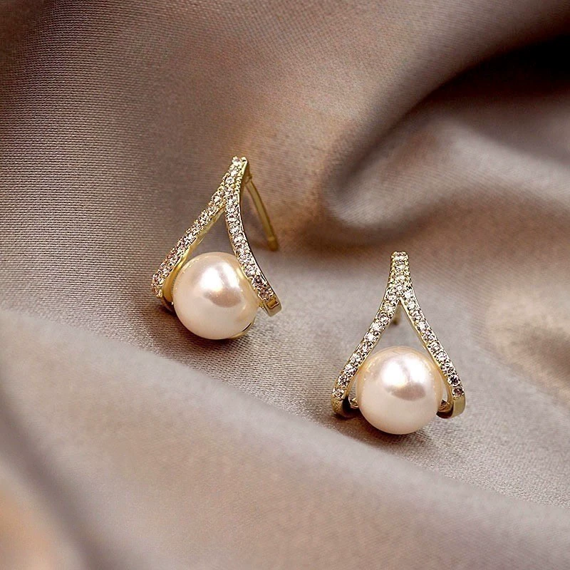Серебряная игла, серьги, мелкие медные цирконии с жемчугом с кисточками, серебро 925 пробы, китайский стиль, европейский стиль