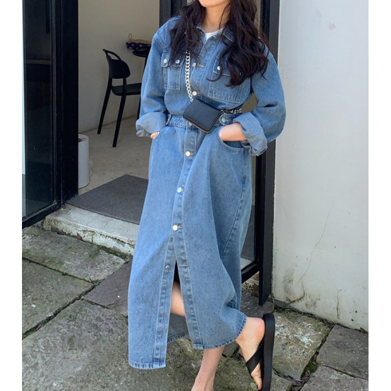 Autumn denim dress