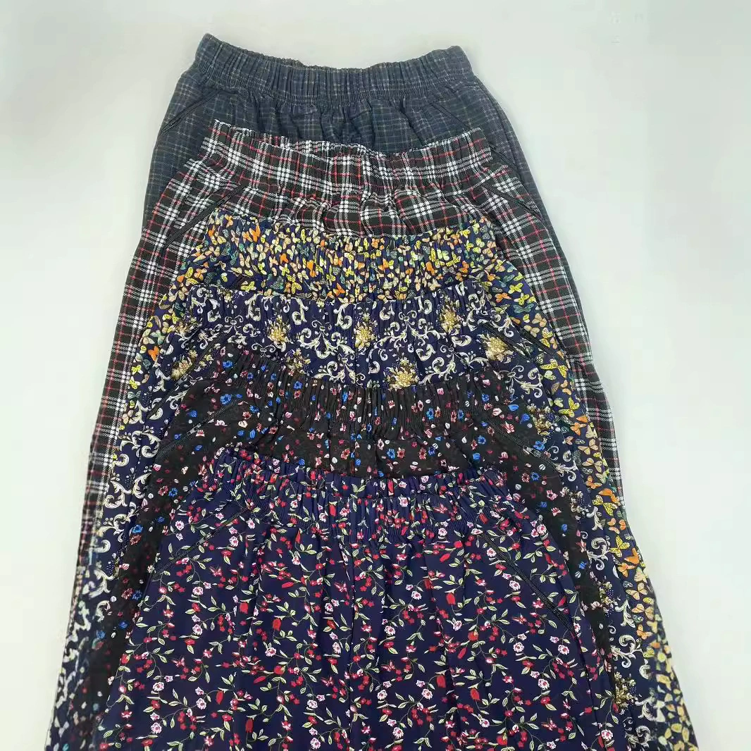 Средний и пожилой человек большой размер карман осенью и зимой бархатные толстые брюки дамы букет ноги мама брюки домашние повседневные брюки