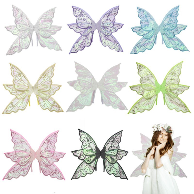 Cross-Border Amazon Hot New Products Holiday Party Performance Props Fairy Wings Butterfly Elf Wings