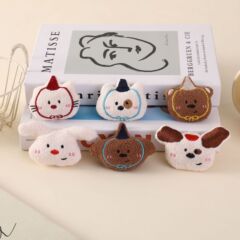 かわいいアニメのぬいぐるみ人形高級感髪飾り部品ウサギ子犬diyアクセサリーアクセサリー