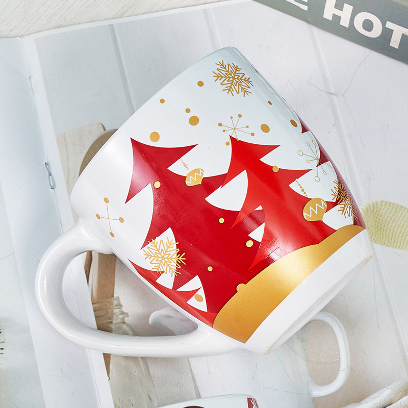 Taza de cerámica de Navidad Taza de cerámica de suministro directo de fábrica Taza de cerámica stock suficiente gran cantidad ENTREGA DE congyo oportuna