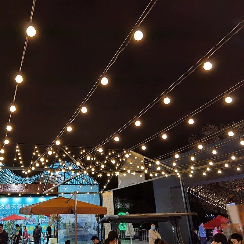 G50 round bulb lamp string wedding decoration table tennis modeling lamp LED lights outdoor courtyard canopy atmosphere light